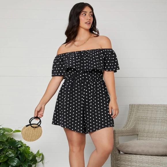 Plus Polka Dot Romper